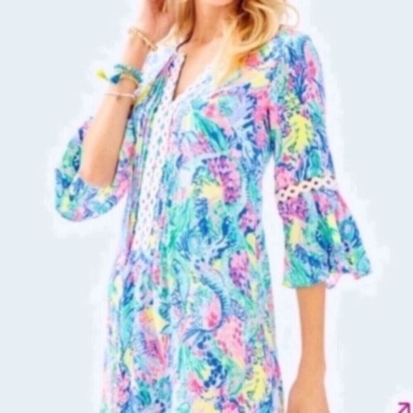 Lilly Pulitzer Mermaid Cove Hollie Tunic Dress - Picture 1 of 11
